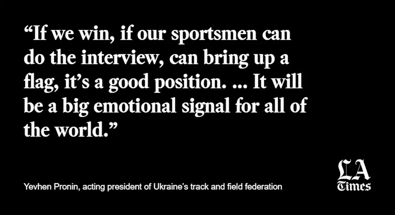 On U.S. soil, Ukraine's athletes bring message: 'We protect our country on the track'