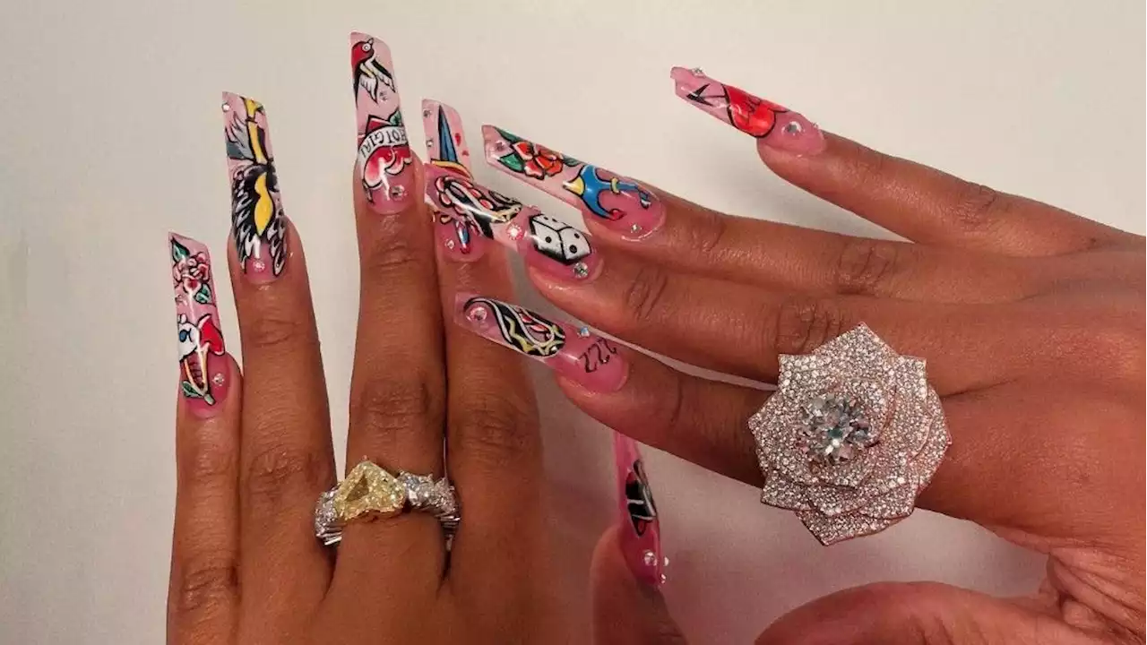 Megan Thee Stallion’s “Classic Tattoo Nails” Might Be the Coolest Manicure of the Year