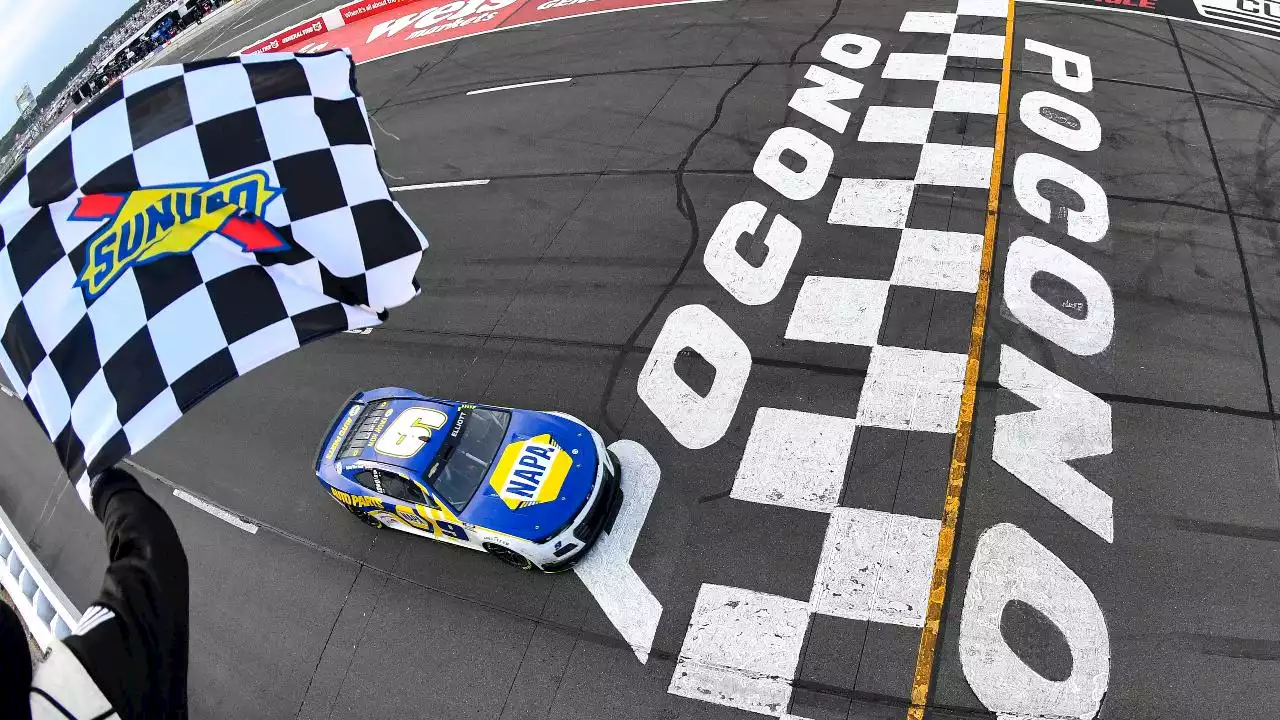 Chase Elliott Grabs Pocono Win After Denny Hamlin, Kyle Busch Disqualified