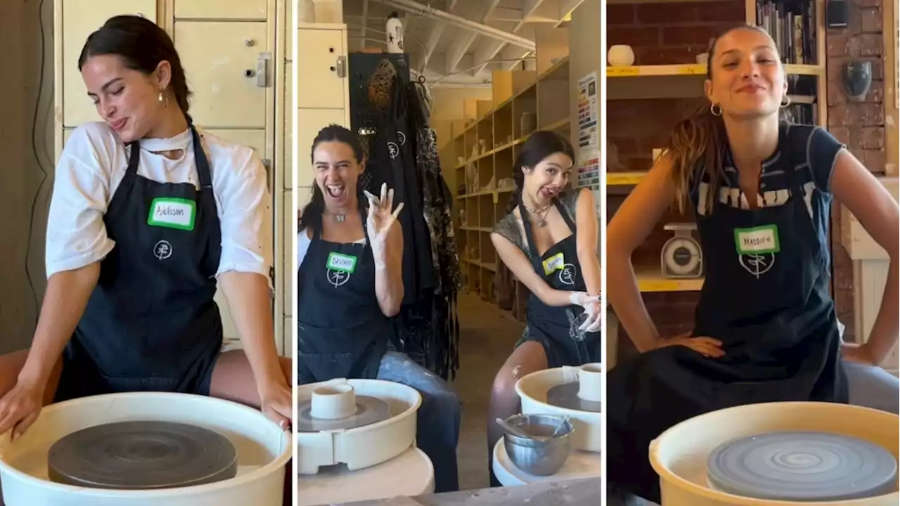 Addison Rae, Olivia Rodrigo & Maddie Ziegler Took Pottery Class Together