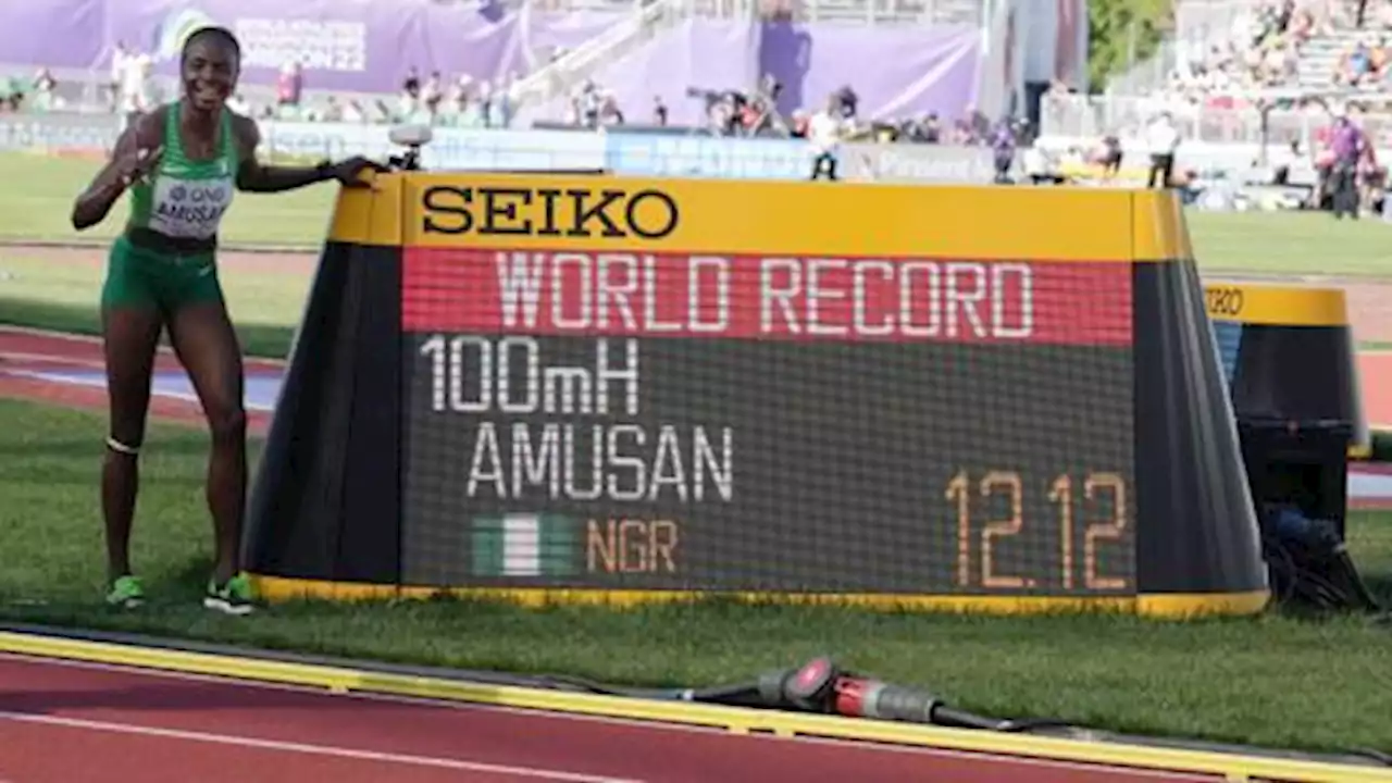 Nigeria's Tobi Amusan wins 100m hurdles gold after breaking record