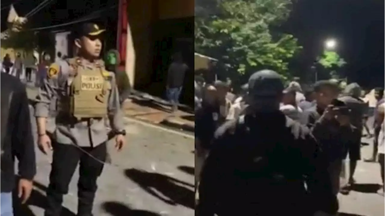 Viral Polisi Tertancap Panah Tetap Tugas Bubarkan Bentrokan Warga