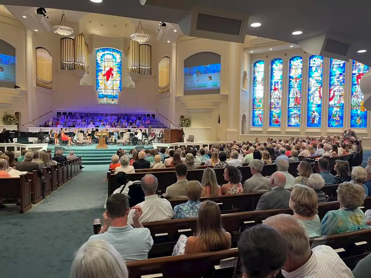 Historic Montgomery church resumes services in sanctuary 300 days after fire