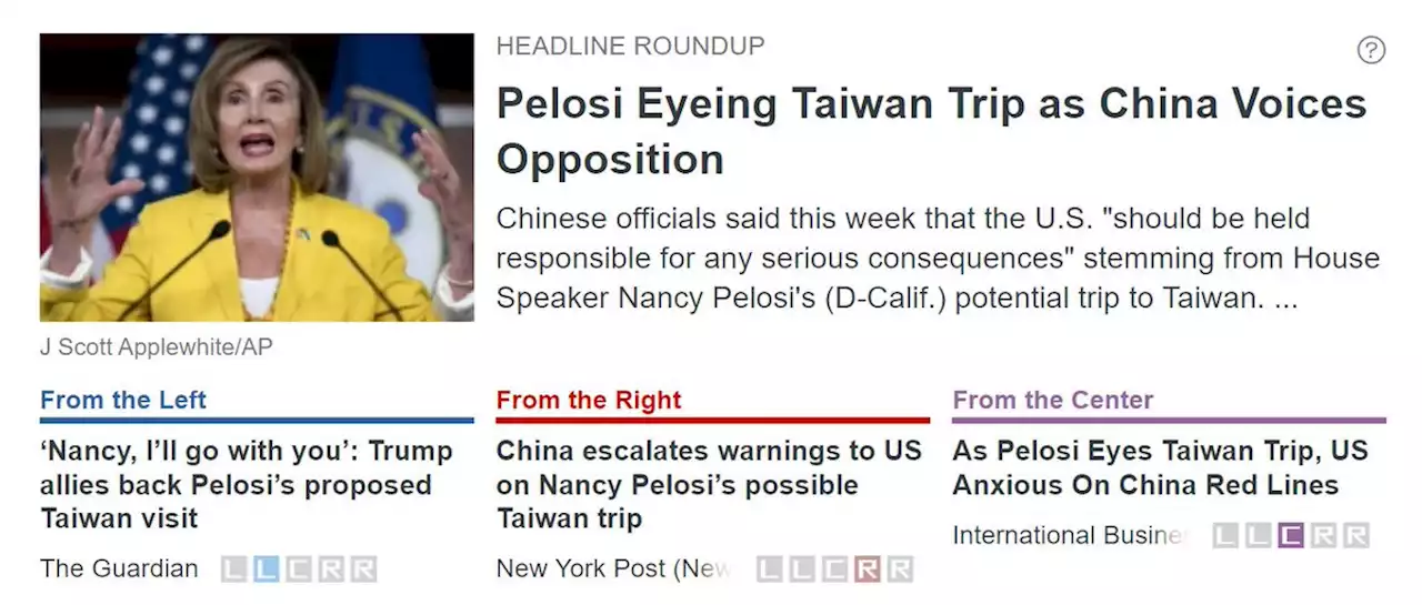 Pelosi Eyeing Taiwan Trip as China Voices Opposition