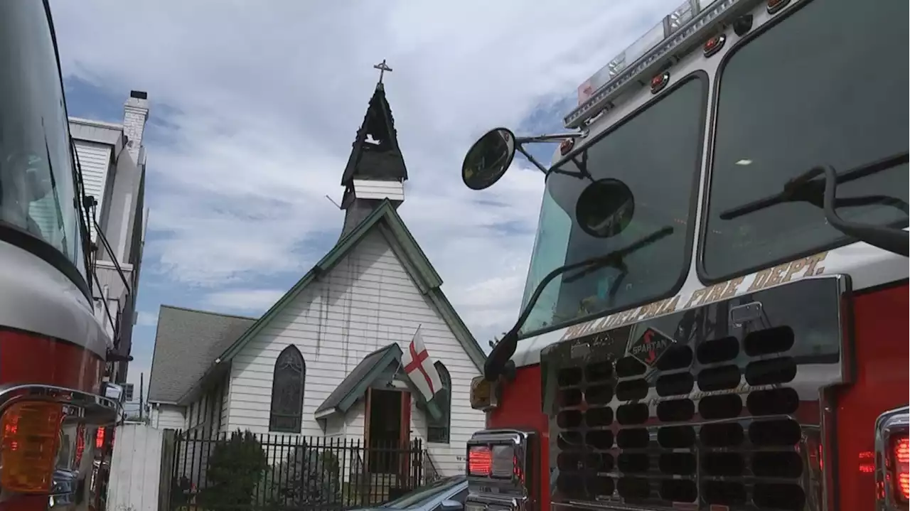 Lightning Strikes Church Steeple In Port Richmond, Causing Fire