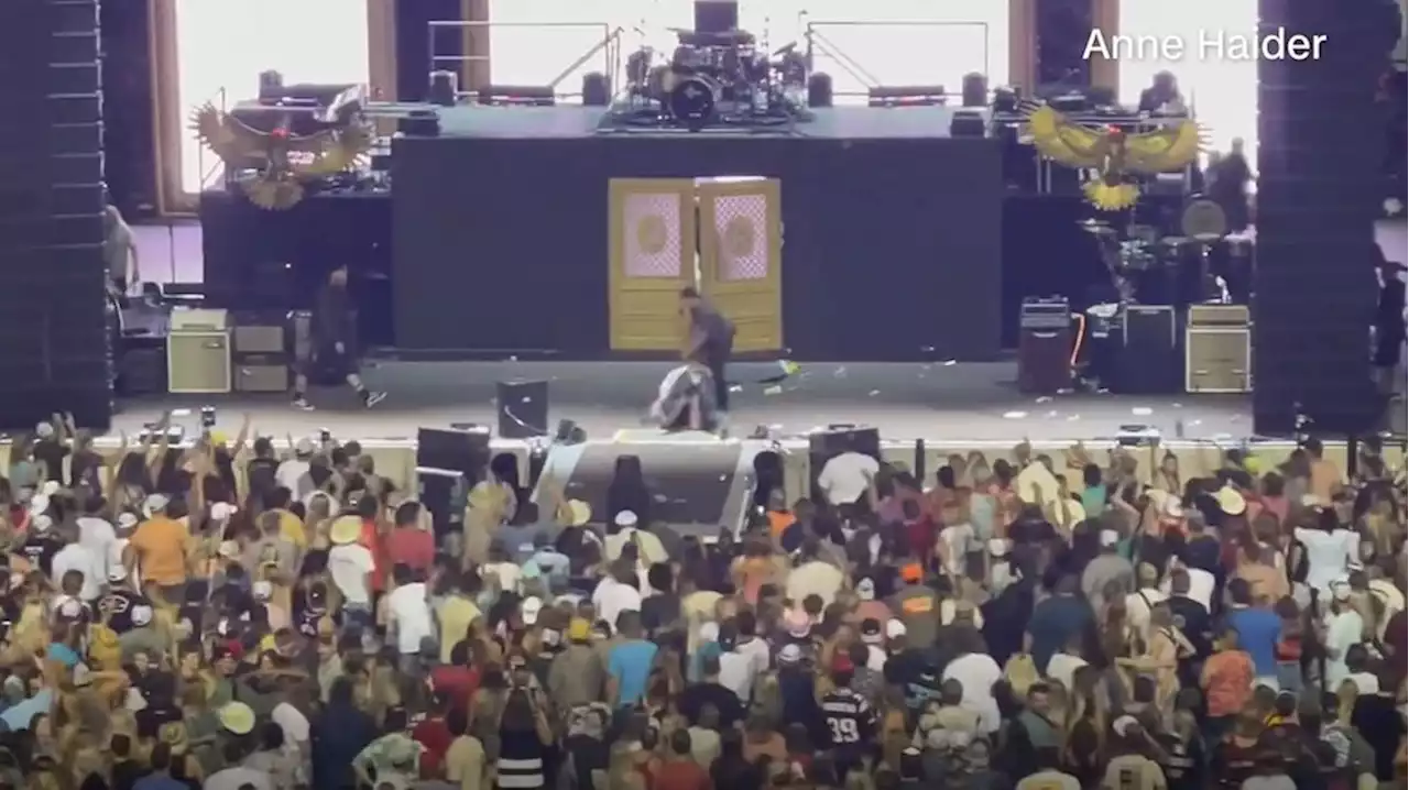 WATCH: Security tackles angry Kid Rock fan on stage after last-minute concert cancellation