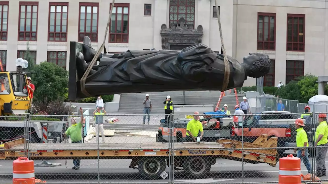 Christopher Columbus statue still in hiding as City Council pauses return to public view