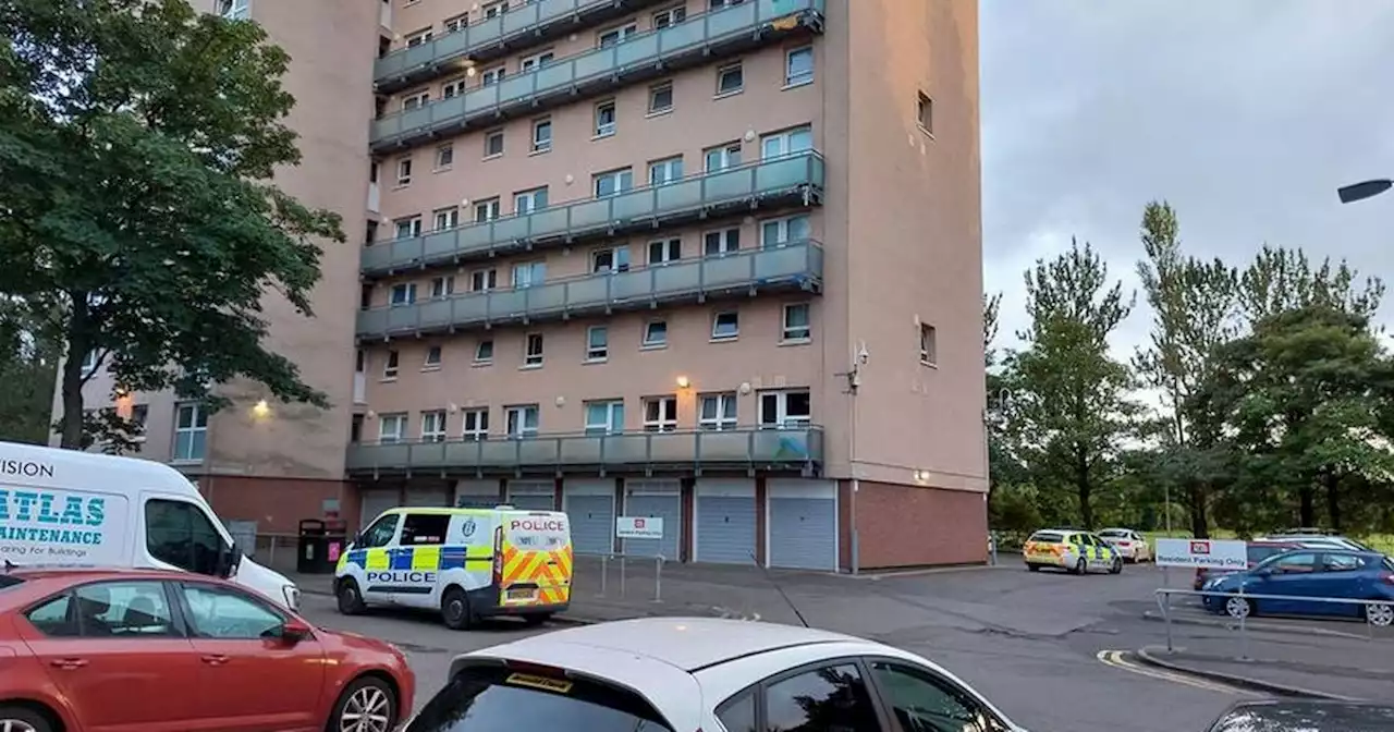 Glasgow high-rise flat block cordoned off by police after man found dead