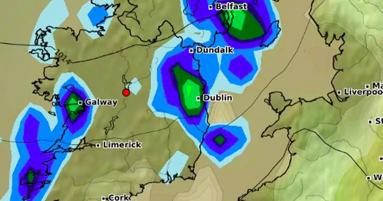 Met Eireann pinpoints miserable weather with 'heavy bursts' of rain in two areas