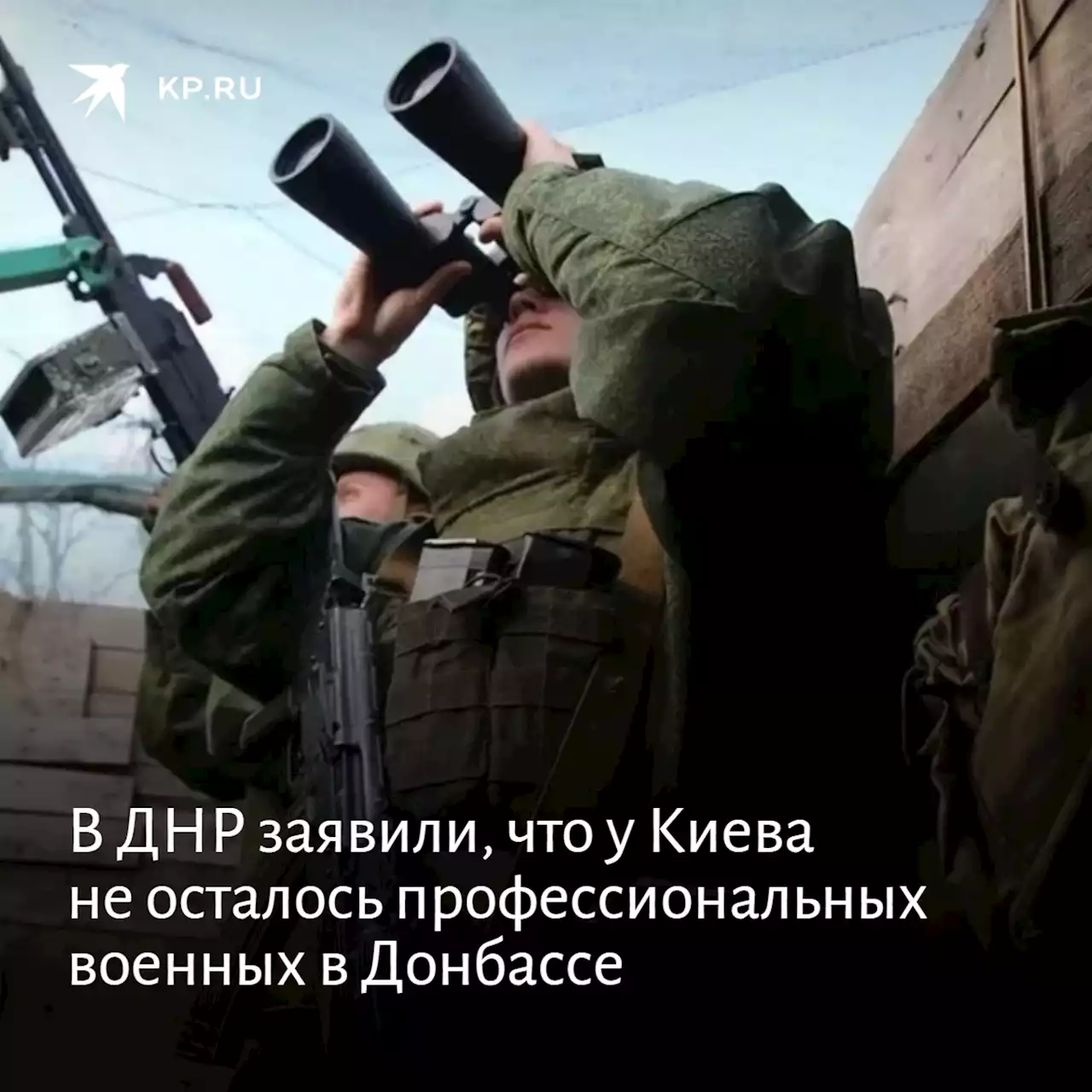 В ДНР заявили, что у Киева не осталось профессиональных военных в Донбассе