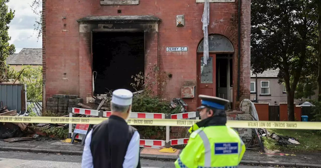 The scenes after fire crews spend 12 hours tackling 'deliberate' house blaze