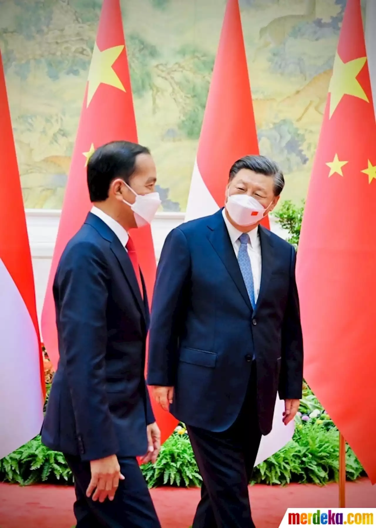 Foto : Kemesraan Jokowi Bertemu Presiden China Xi Jinping di Beijing | merdeka.com