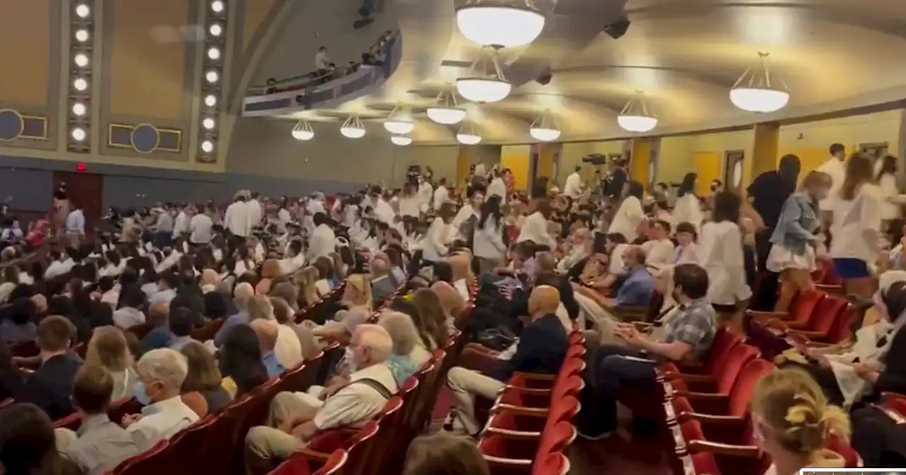 Dozens walk out of University of Michigan white coat ceremony to protest anti-abortion keynote speaker