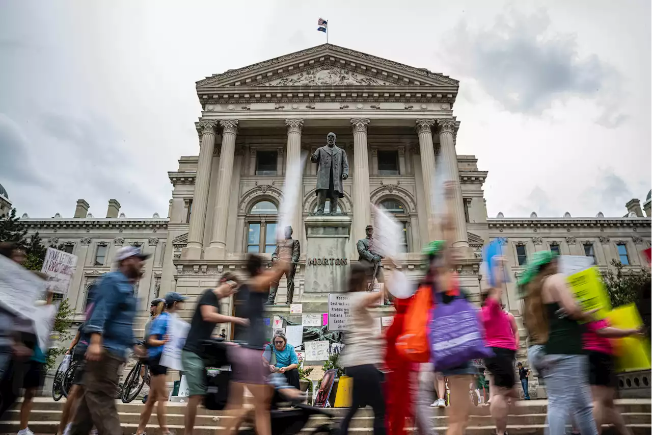 Indiana statehouse swarmed by protesters as lawmakers debate new abortion ban