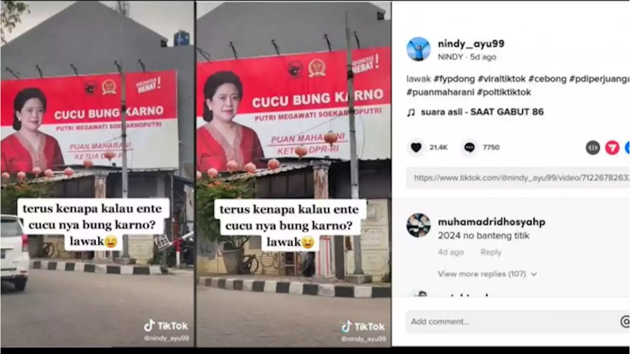 Viral! Baliho Puan Maharani Cucu Bung Karno, Netizen; Terus Kenapa?