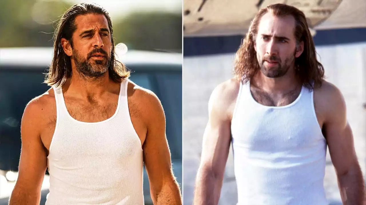 Aaron Rodgers Shows Up to Training Camp Looking Like Nicolas Cage