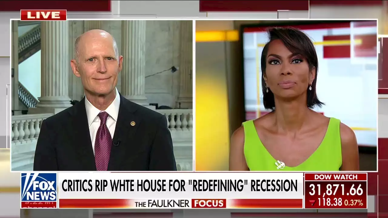 Rick Scott torches Biden admin for redefining 'recession': 'This is a do-nothing president'