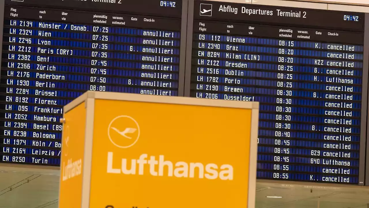 Warnstreik bei der Lufthansa läuft an