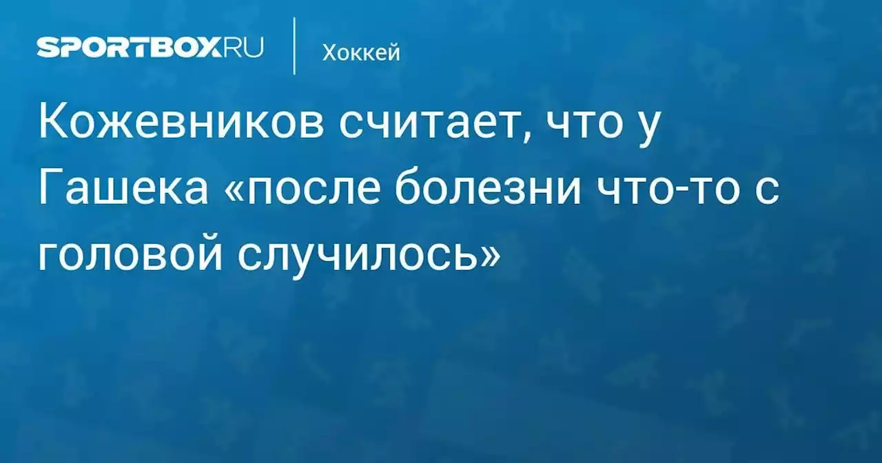 Кожевников считает, что у Гашека «после болезни что-то с головой случилось»