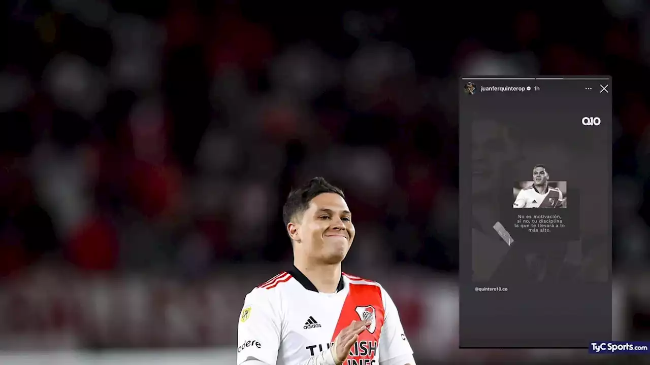 El enigmático posteo de Juanfer Quintero en medio de su poca actividad en River - TyC Sports