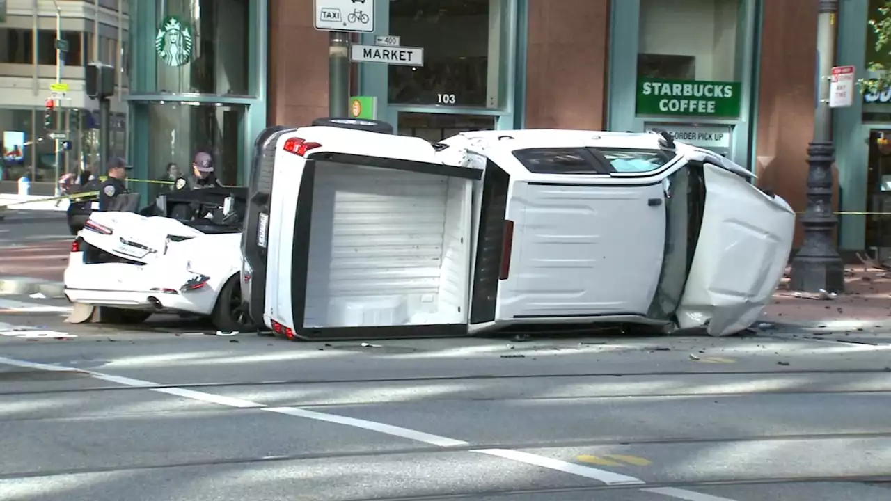 SF road rage shooting suspect leads police on chase, ends in violent crash downtown