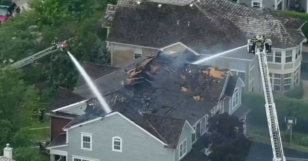 Lightning strike blamed for fire that seriously damages large house in Glenview