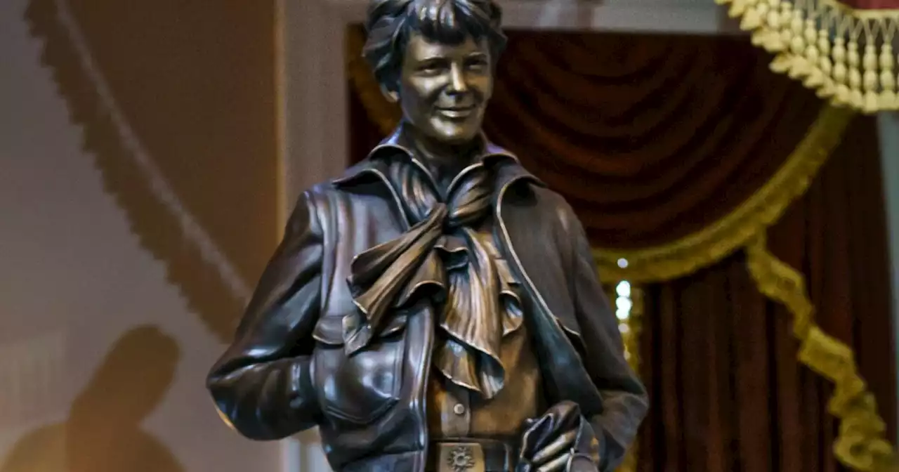 SEE IT: Amelia Earhart tribute added to Capitol Statuary Hall