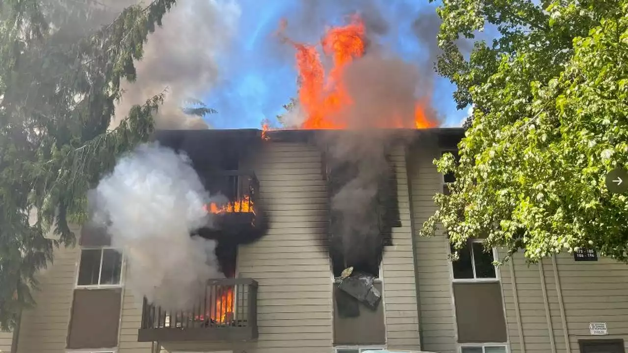 At least 20 people displaced after large fire damages Federal Way apartment complex