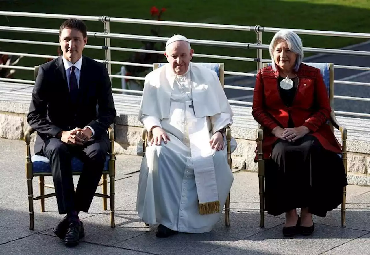 Pope Francis visits Quebec, meets with Canadian PM Trudeau