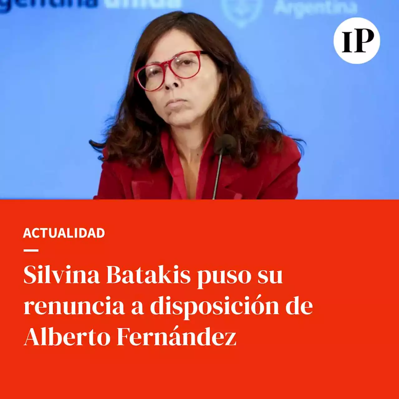 Batakis puso su renuncia a disposición de Alberto Fernández