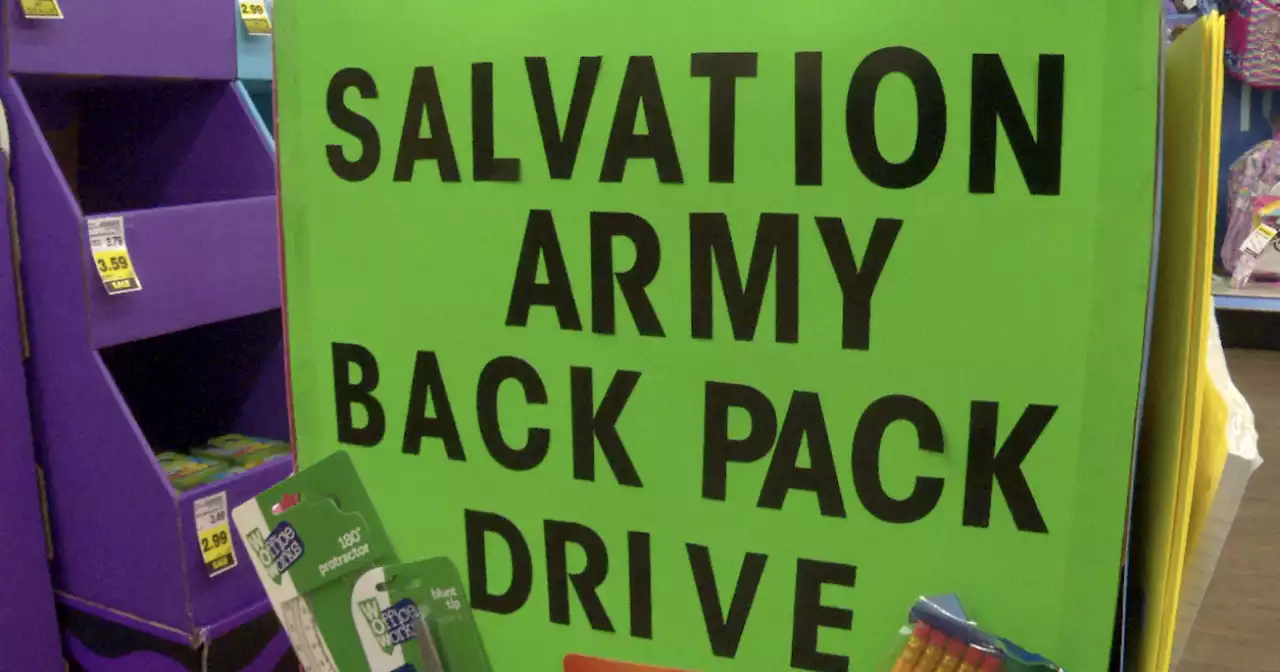 Salvation Army distributes backpacks to students