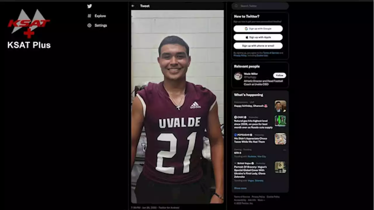 Uvalde football senior chosen to wear number 21 in honor of Robb Elementary School victims