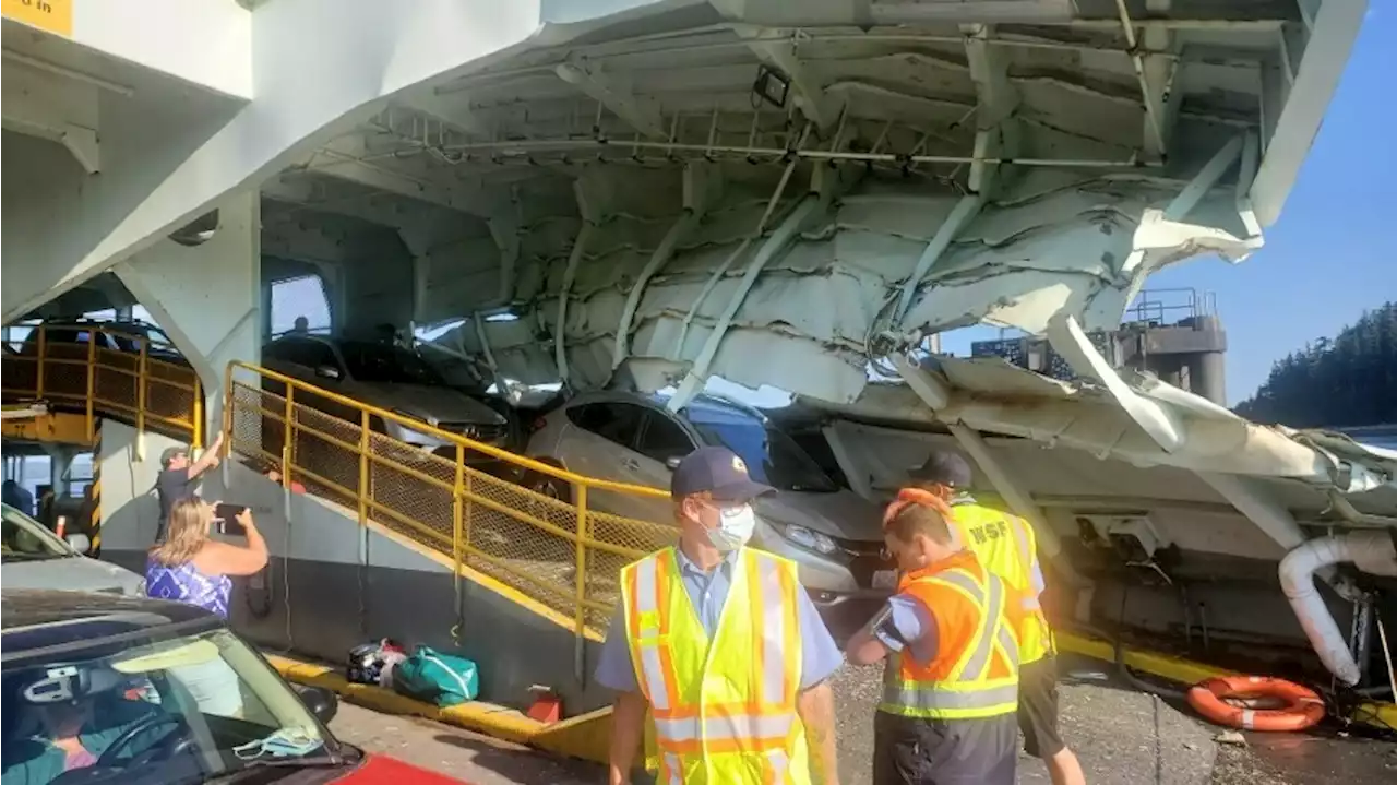 Ferry crashes into docks at Fauntleroy terminal, damaging itself and several cars