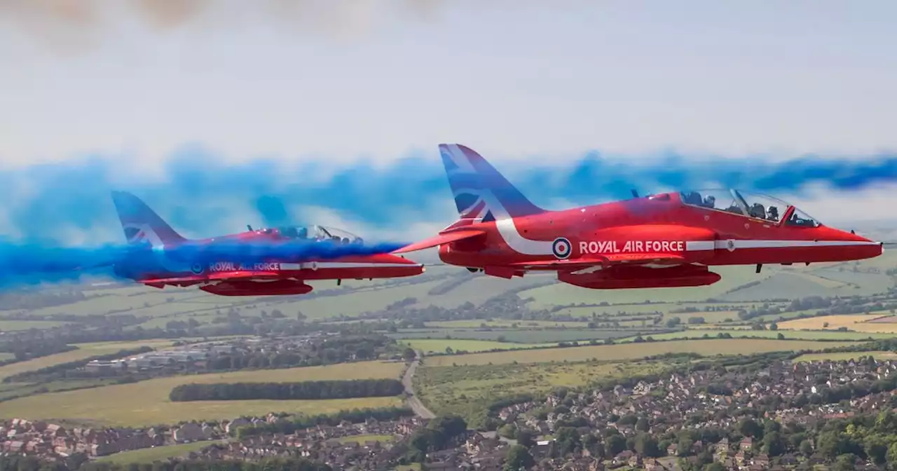 Red Arrows to fly over Nottinghamshire today