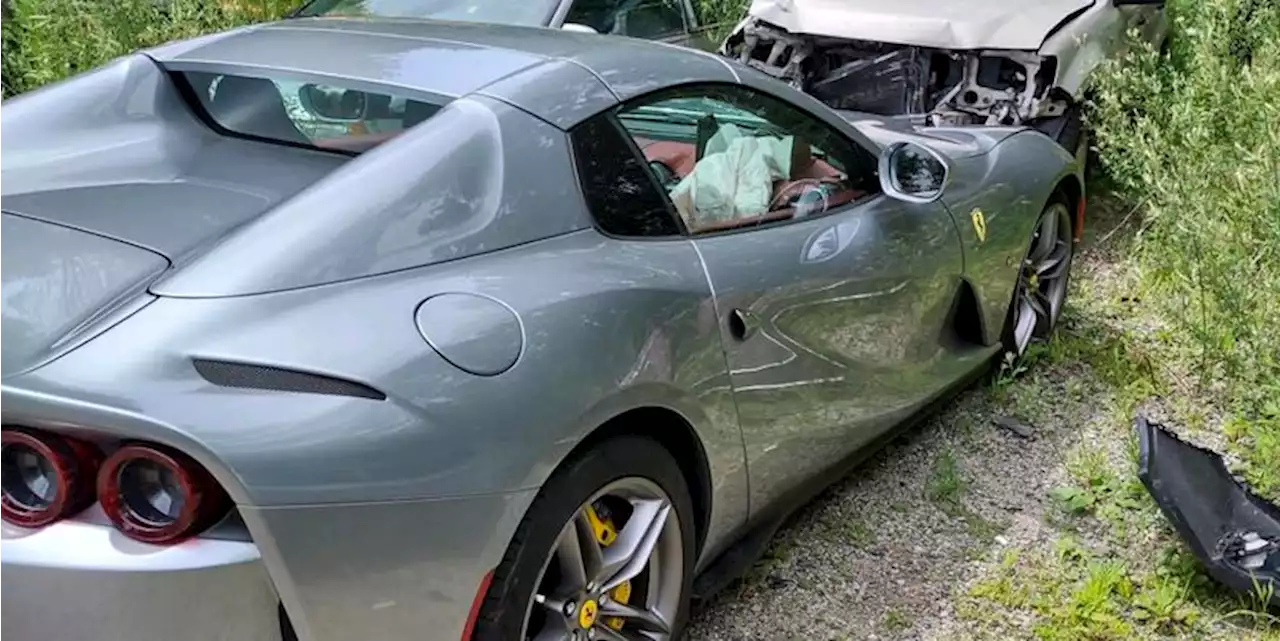 Ferrari 812 GTS Stolen From Valet Lot, Crashed