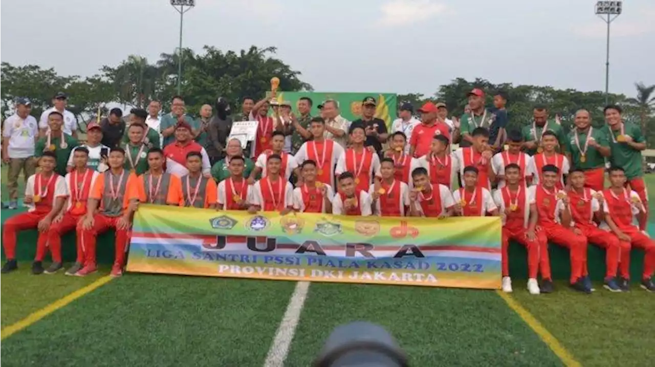 Ponpes Minjurro FC Juara Liga Santri PSSI Piala Kasad Tahun 2022 Wilayah Kodam Jaya - Tribunnews.com