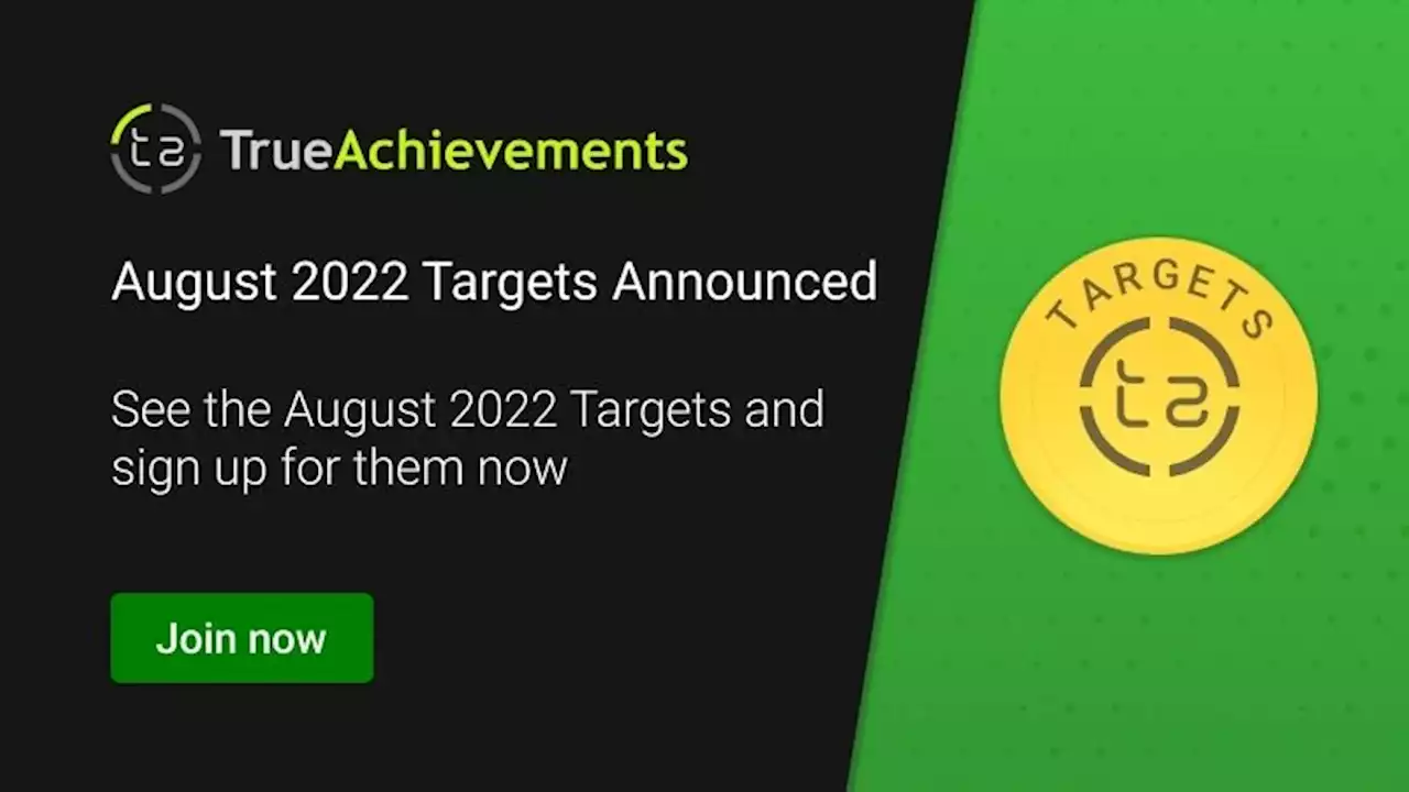 August's TrueAchievements Xbox Targets announced