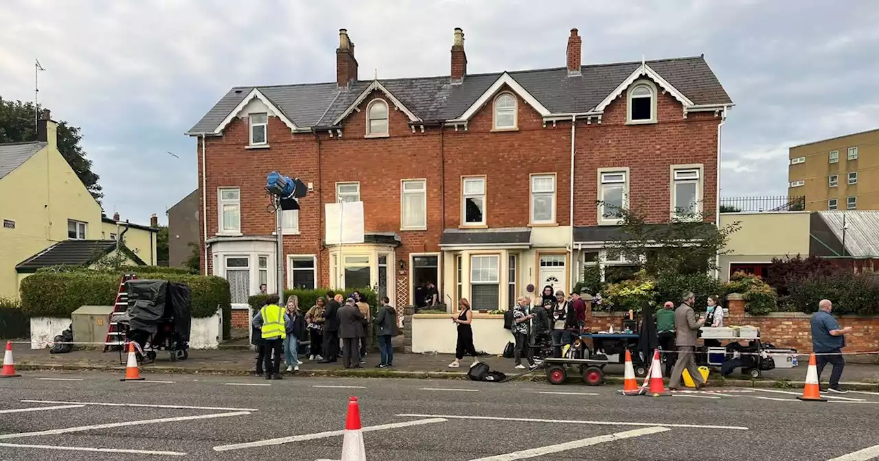 Cast and crew spotted filming detective drama in North Belfast