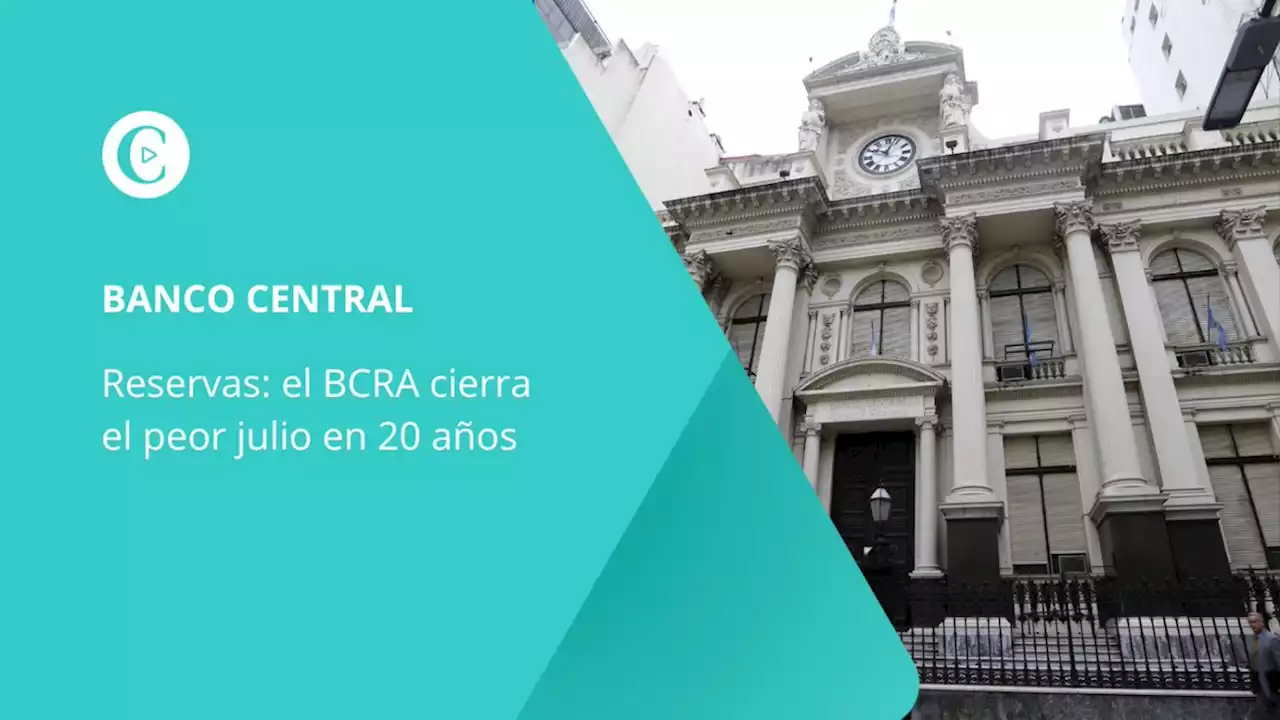 Reservas: el BCRA cierra el peor julio en 20 a�os