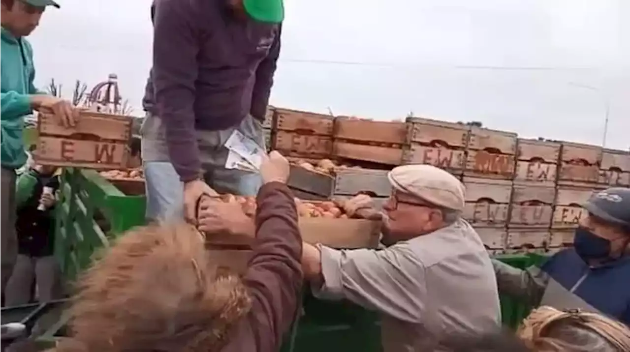 Organizó un “remate” de tomates y vendió casi dos toneladas en media hora