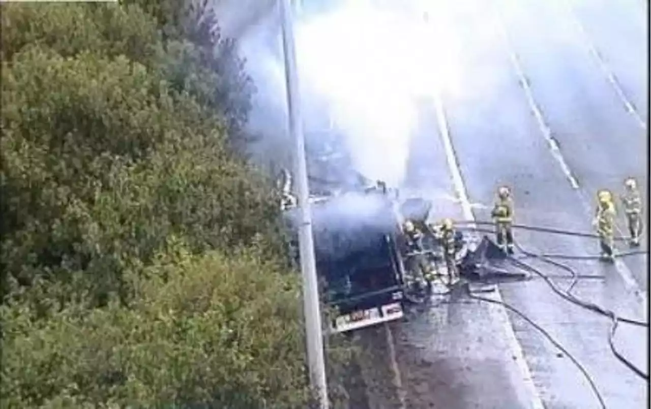 M6 and M55 shut in Preston with long delays after lorry catches fire in rush hour