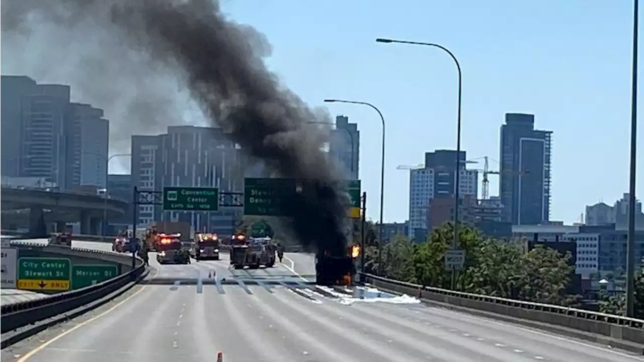 Liquid oxygen truck fire nearly causes evacuation of Mercer Street as integrity of I-5 remains in question