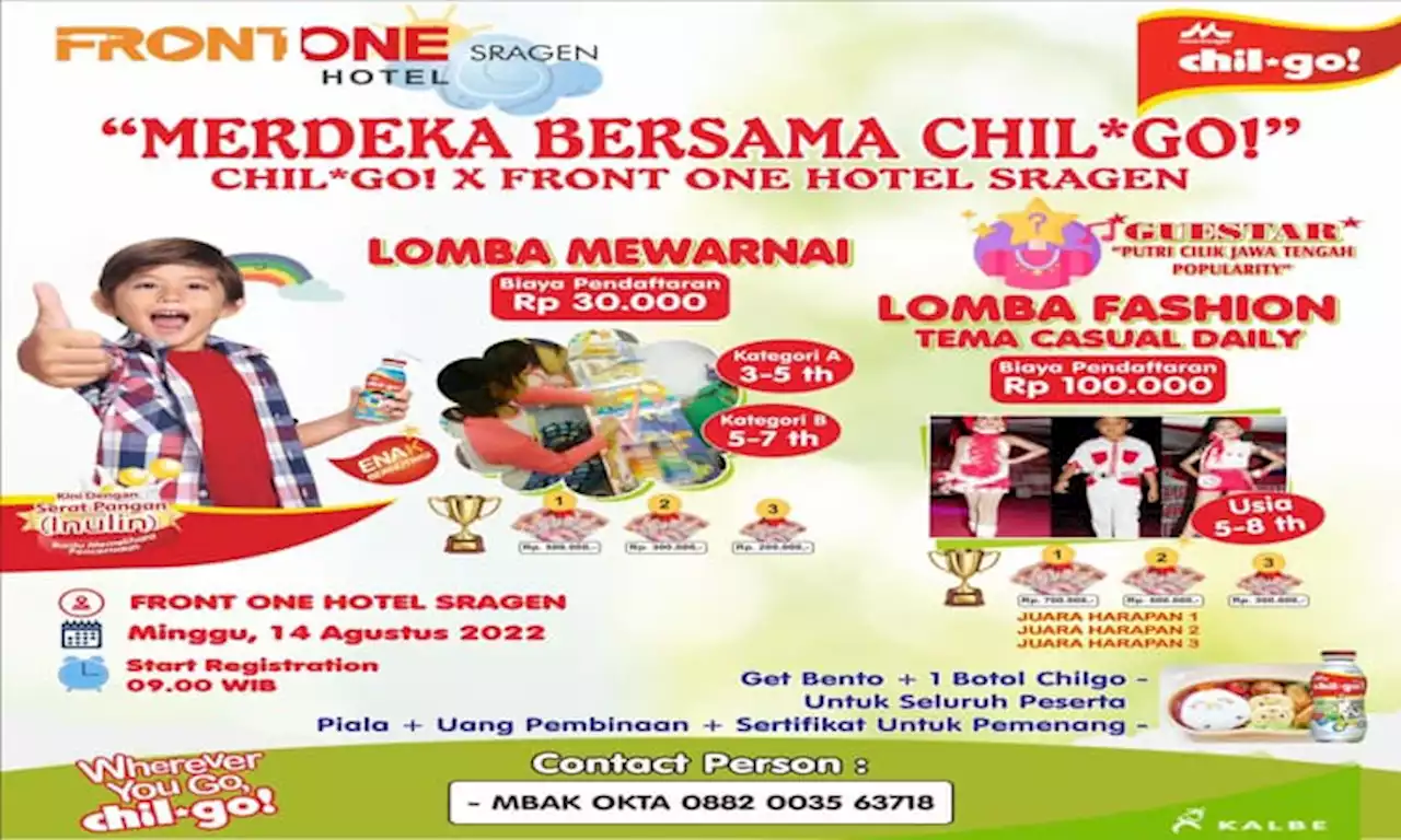 Front One Hotel Sragen dan Chil Go Gelar Lomba Mewarnai