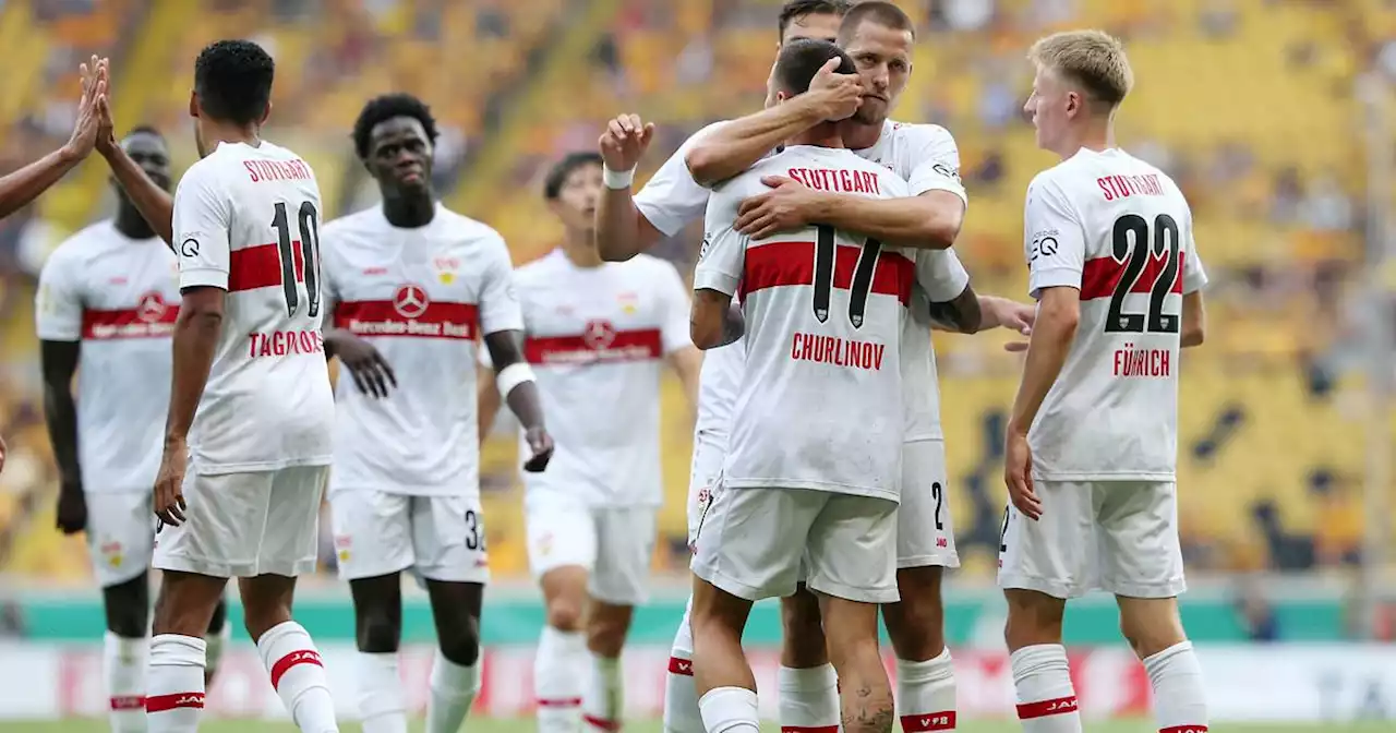 DFB-Pokal, 1. Runde: VfB Stuttgart siegt bei Dynamo Dresden - KSC und Nürnberg ebenfalls weiter