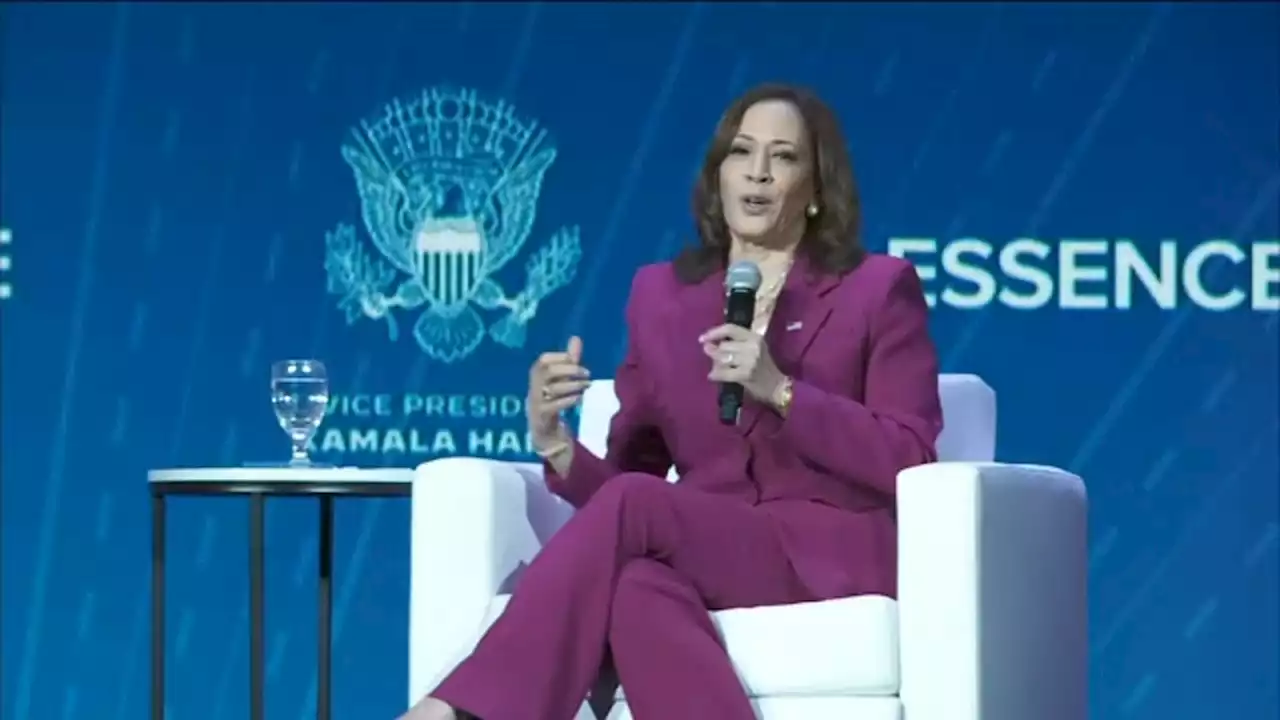 Kamala Harris speaks on 'outrageous' repeal of Roe at Essence Festival