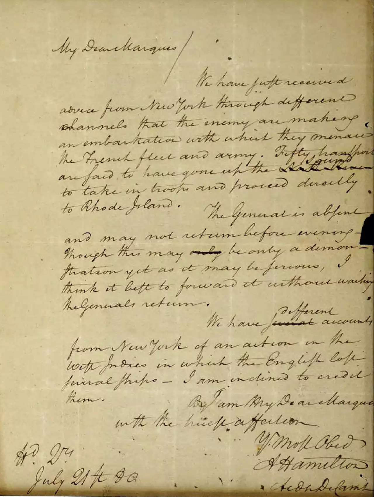 Long-missing Alexander Hamilton letter put on public display