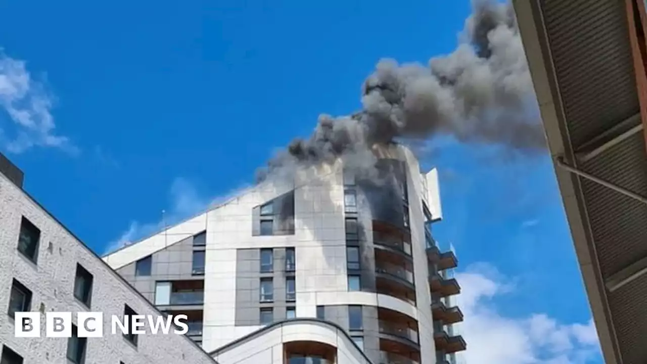 Firefighters tackle Bromley tower block fire