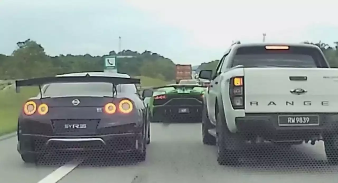 Ford Ranger Driver Takes His Road Rage Out On A Flock Of Supercars | Carscoops