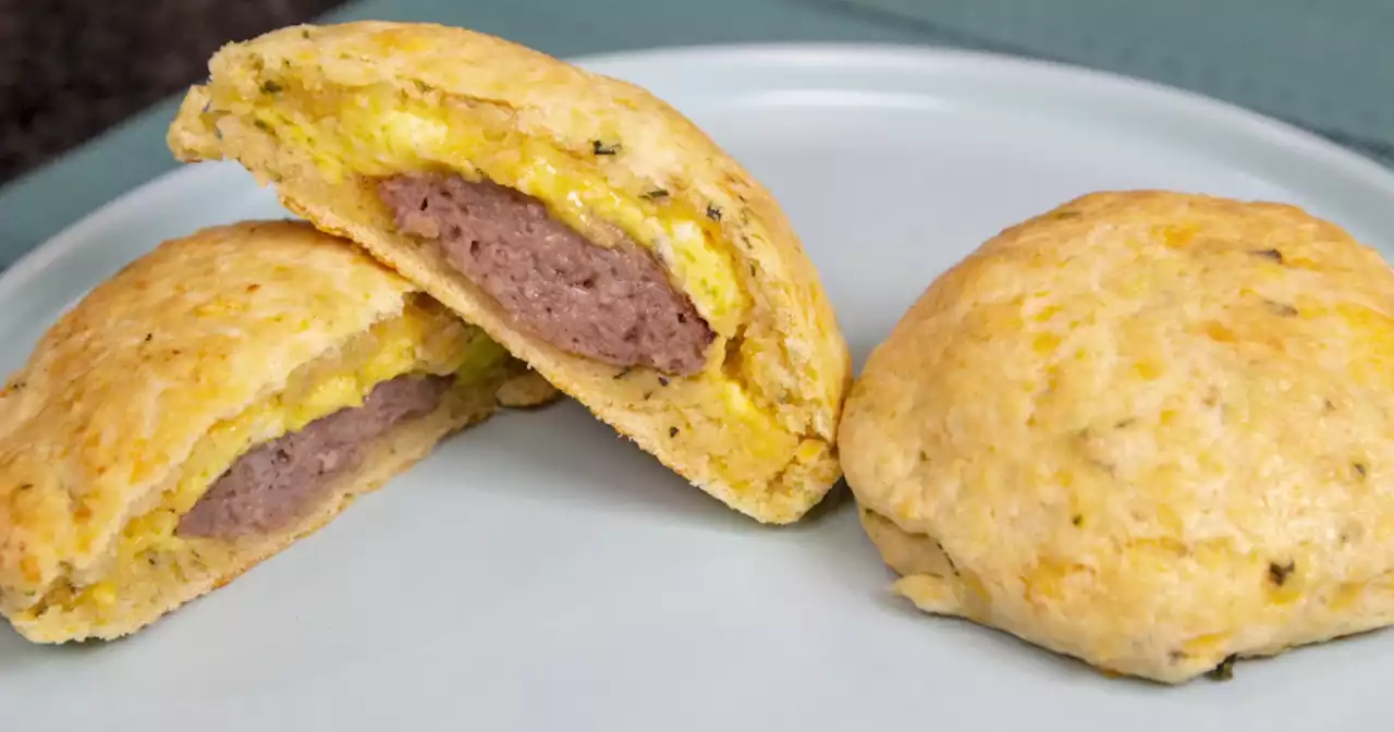 SUNDAY BRUNCH: Sausage Egg and Cheese Biscuits