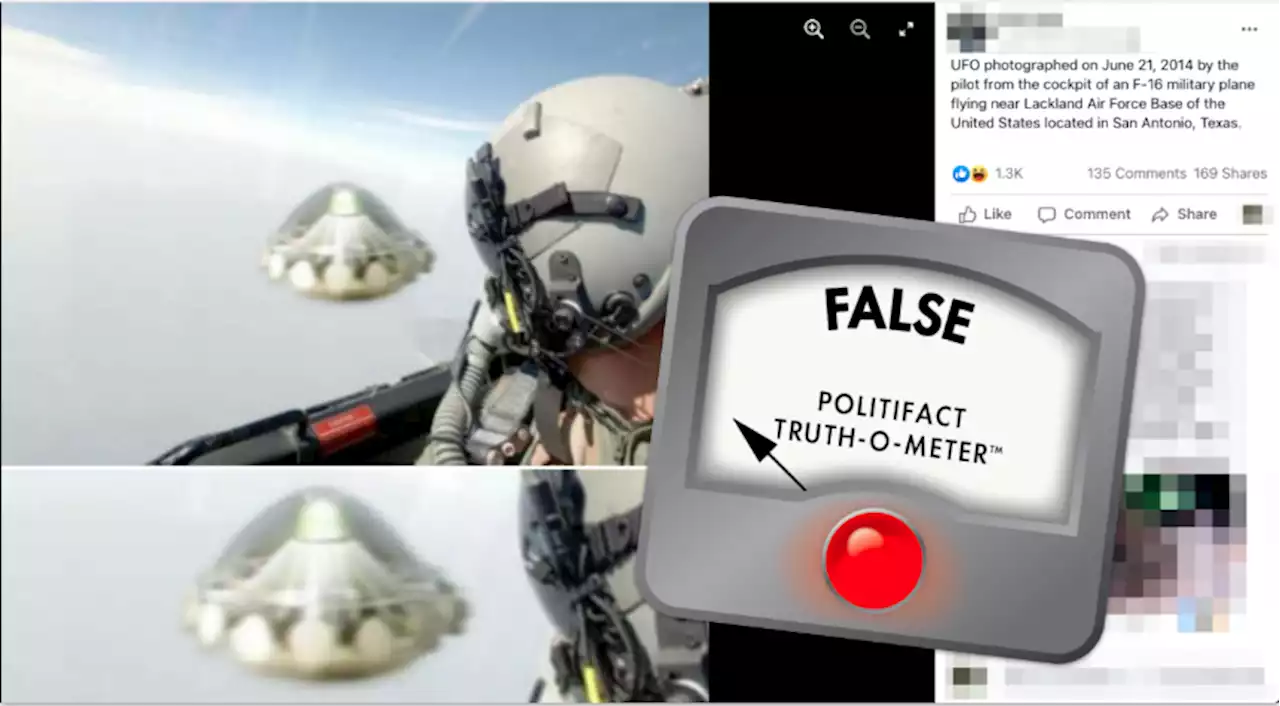 Fact check: There's no proof that the viral Facebook image of a pilot spotting a UFO is authentic.